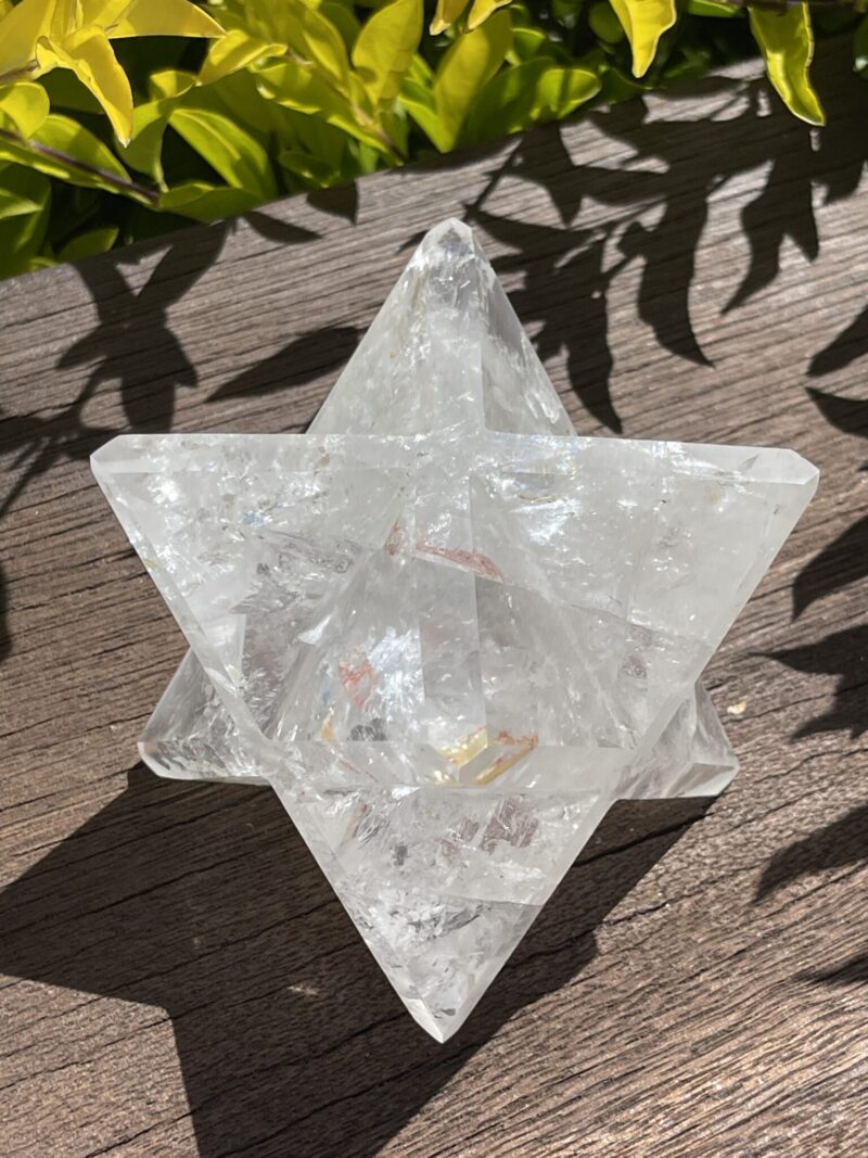 Divine Energy: Rainbow Clear Quartz Merkabah (682g)