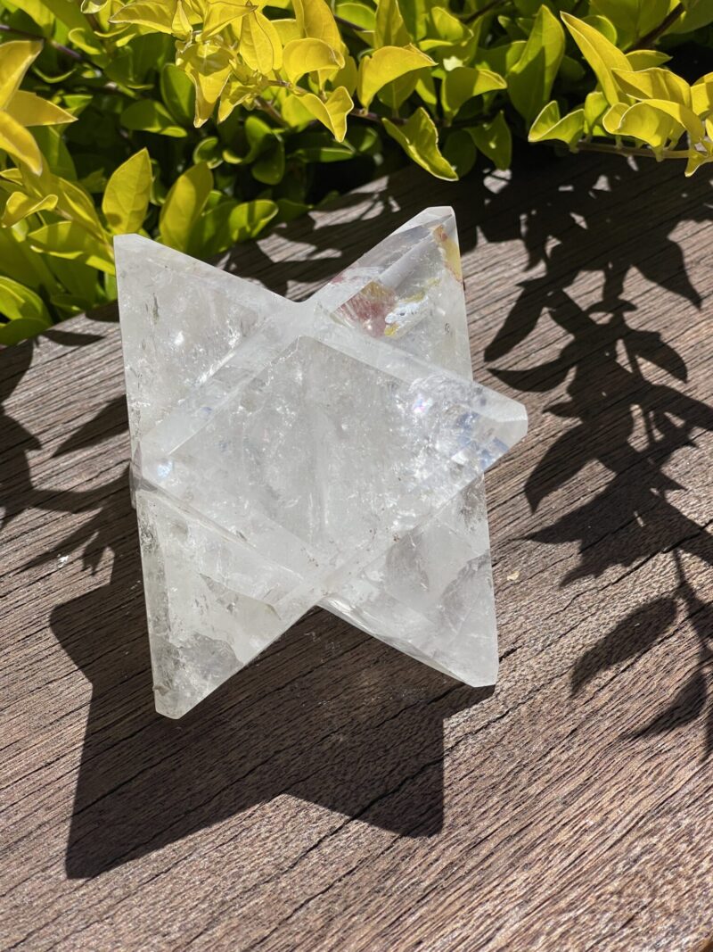 Divine Energy: Rainbow Clear Quartz Merkabah (682g)