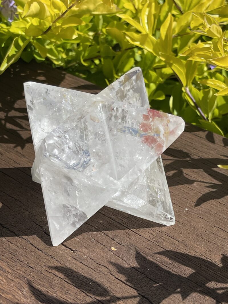 Divine Energy: Rainbow Clear Quartz Merkabah (682g)