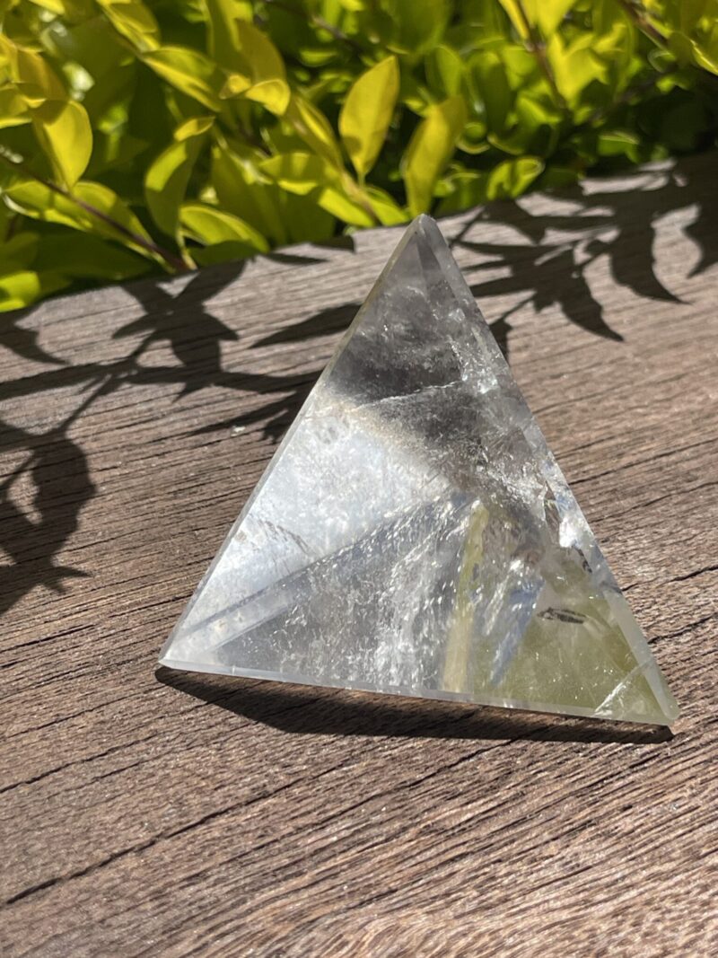 Ignite Your Power: Rainbow Clear Quartz Tetrahedron (179g)