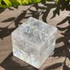 Grounding Brilliance: Rainbow Clear Quartz Cube (369g)