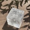 Grounding Brilliance: Rainbow Clear Quartz Cube (369g)