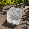 Grounding Brilliance: Rainbow Clear Quartz Cube (369g)