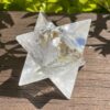 Illuminate Your Path: Rainbow Clear Quartz Merkabah (216g)