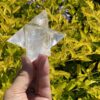 Illuminate Your Path: Rainbow Clear Quartz Merkabah (216g)