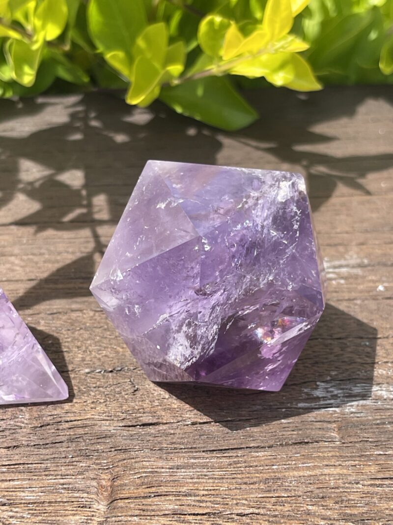 Rainbow Amethyst Elemental Sacred Geometry Set (4 Pieces)