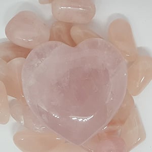 Beautiful Rose Quartz hearts for Valentines Day