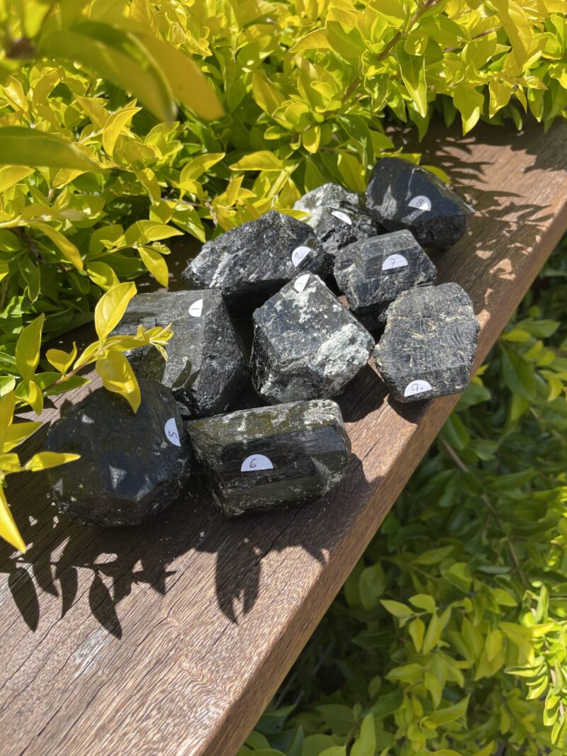 Black Tourmaline Semi-Polished Specimens – Ultimate Protection & Grounding